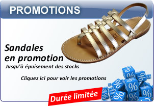 Sandales trop&eacute;ziennes en promotion